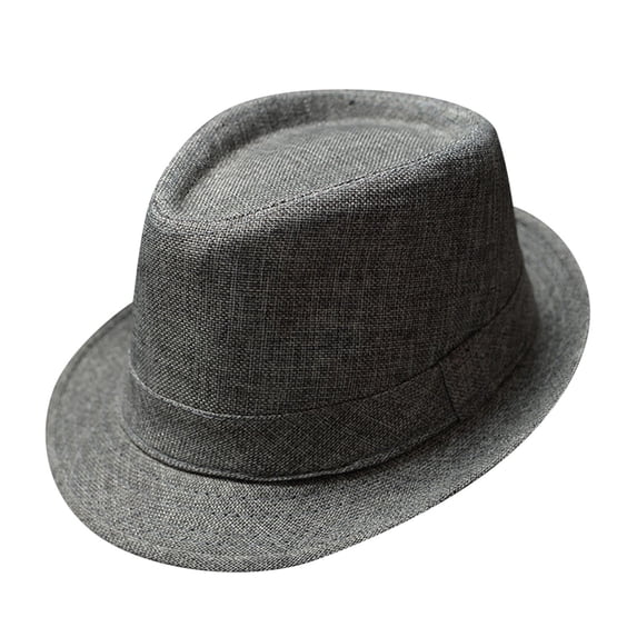 LEKODE fedora hats for men mens Hat church Hat Classic Fedora Hat Classic Wide Brim Hat for men Wide Brim Fedora Hat with Belt Buckle vintage Hat Gangster Hat Chic and Stylish Dark Gray One Size