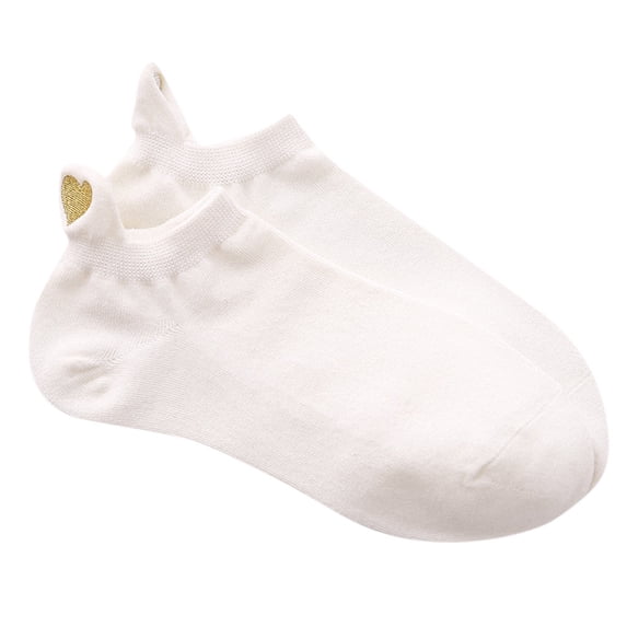 LEKODE flat socks Slip-on Non Slip Socks ankle socks Line for Flats Boat no show socks No Show Socks Low Low Cut socks for ballet flats silk sock liners ankle socks for women White One Size
