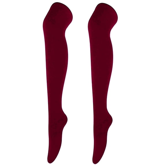 LEKODE long socks for women golf socks Thin Tube Long Socks Breathable Casual Socks Athletic Socks Solid stockings Socks for women Casual Knee High Socks Leg Warmers thigh high socks Red One Size