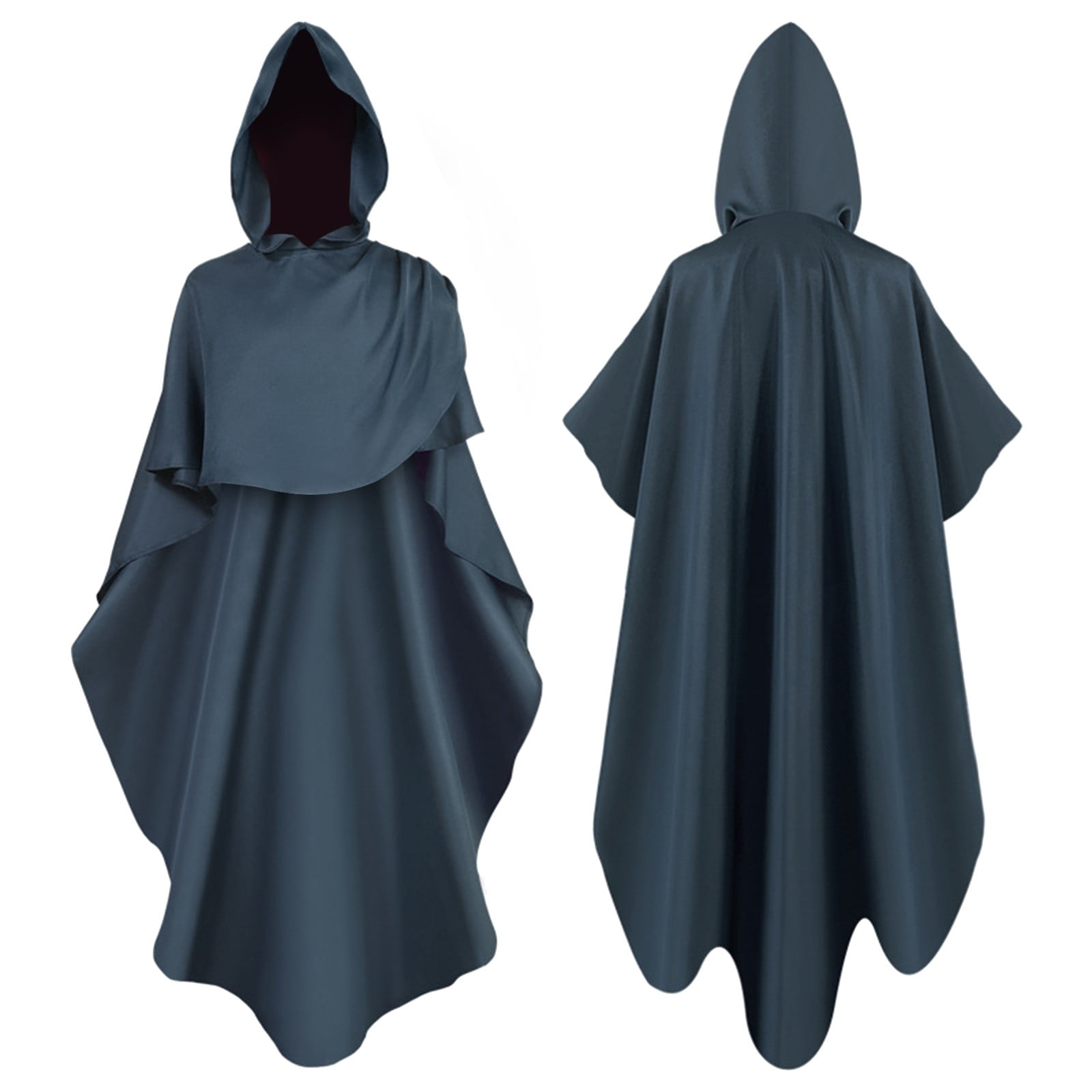 LEKODE robe with hood renaissance cloak half cape shoulder cape Men's ...