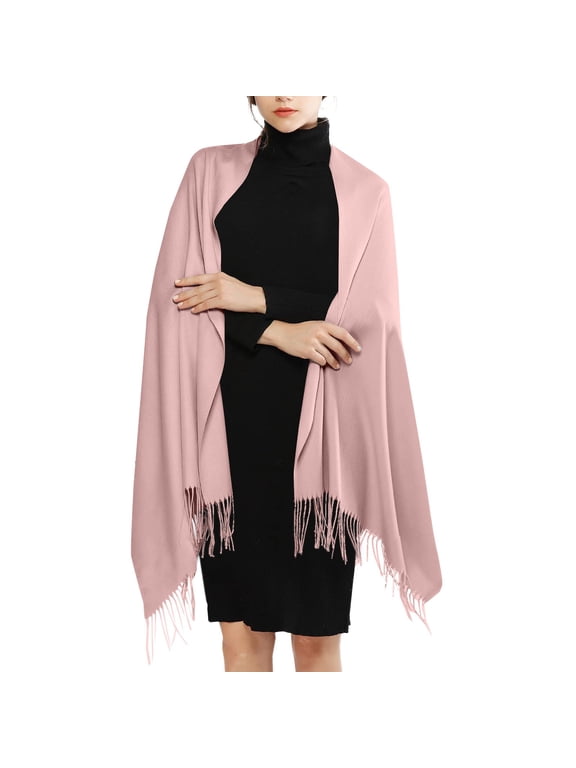 women's shawl wrap dress cover up shawl travel cover up scarf plain large shawl formal party wrap evening dress wrap solid color shawl long large neck wrap pashmina scarf Pink A