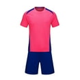 thumbnail image 1 of LEKWK 2-Piece Soccer Jersey Set for Kids Boys Short Sleeve Sport Shirt Athletic Shorts Team Uniform Quick Dry Activewear Training Football Fit, 1 of 5