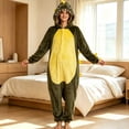 thumbnail image 1 of LEKWK Adult Onesie Pajamas Plush Fleece Animal Halloween Costume Sleepwear Long Sleeve Winter Warm Cozy Loungewear One Piece Nightwear Yellow L, 1 of 5