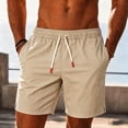 thumbnail image 1 of LEKWK Athletic Shorts for Men Elastic Waist Drawstring Quick Dry Workout Short Lightweight Moisture Wicking Gym Activewear with Side Pockets Khaki XXL, 1 of 5