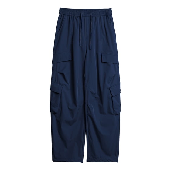 LEKWK Baggy Pants for Men Loose Fit Cargo Pants Techwear Style Wide Leg Trousers with Multi-Pockets Durable Fabric Streetwear Fashion Casual Outfits