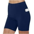 thumbnail image 1 of LEKWK Biker Shorts Women Tummy Control Soft Fitness Compression Shorts with Pockets High Waisted Slim Fit Stretchy Yoga Shorts for Workout Running Yoga Gym, 1 of 6