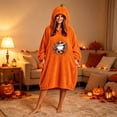 thumbnail image 1 of LEKWK Blanket Hoodies for Women Cute Pumpkin Costume Novelty Graphic Fleece Halloween Costume Soft Comfy Fall Winter Sleepwear Loungewear, 1 of 5