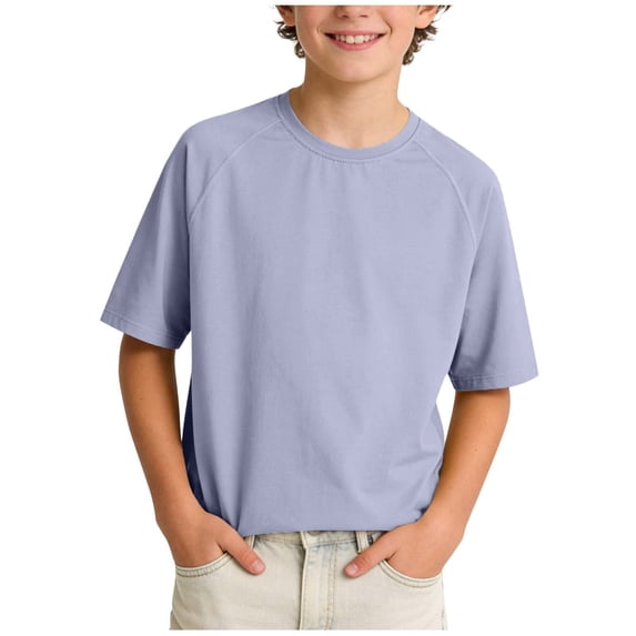 LEKWK Boys Athletic Shirts Quick Dry Short Sleeve Workout Shirt Kids Lightweight Breathable Performance Tops Running Gym Tennis Baseball Playwear 5-16Y