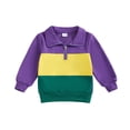 thumbnail image 1 of LEKWK Boys Funnel Neck Sweatshirt Button Placket Tops Long Sleeve Pullover Raglan Sleeve Side Pockets Solid Casual School Outfits, 1 of 4