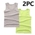 thumbnail image 1 of LEKWK Boys Girls Cotton Tank Tops 2 Pack Sleeveless Crew Neck Soft Undershirts Lightweight Loose Fit Comfy Summer Shirt Fashion Casual Clothes 2-14Y, 1 of 3