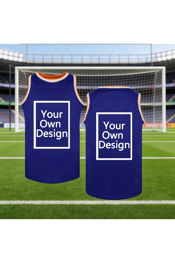 Boys Girls Custom Basketball Jersey Kids Sleeveless Personalized Tank Tops Breathable Mesh Performance Athletic Shirt Workout Team Uniforms 3-18Y