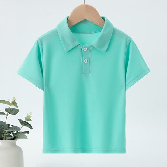 LEKWK Boys Golf Shirt Kids Short Sleeve Collared School Uniform Breathable Loose Fit Casual Tennis Shirt Summer Back To School Performance Outfits 4-13Y