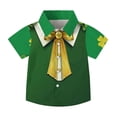 thumbnail image 1 of LEKWK Boys St. Patrick's Day Shirt Faux Leprechaun Vest Graphic Short Sleeve Button Down Top Novelty Irish Costume, 1 of 9