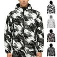 thumbnail image 1 of LEKWK Camo Jackets for Men Winter Trendy Casual Down Jackets Quilted Coat Hooded Heavyweight Padded Puffer Jacket Zip Up Thermal Outfits with Pockets Outerwear, Black 2XL, 1 of 5