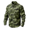 thumbnail image 1 of LEKWK Camouflage Shirt for Men Western Cowboy Style Long Sleeve Button Down Top Outdoor Hunting Ranch Rodeo Work Wear, 1 of 3