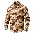 thumbnail image 1 of LEKWK Camouflage Shirt for Men Western Cowboy Style Long Sleeve Button Down Top Outdoor Hunting Ranch Rodeo Work Wear, 1 of 3