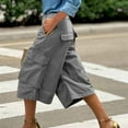 thumbnail image 1 of LEKWK Capri Cargo Pants for Women Baggy High Waisted Wide Leg Cropped Pants Loose Fit Casual Capri Pants with Pockets Summer Fashion Outfits, 1 of 8