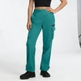 thumbnail image 1 of LEKWK Cargo Pants Women High Waisted Elastic Waist Hiking Pants Multi Pockets Baggy Pants Breathable Soft Casual Outdoor Streetwear Camping Outfits, 1 of 7
