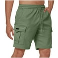 thumbnail image 1 of LEKWK Cargo Shorts for Men Multi Pockets Lightweight Mid Rise Elastic Waist Drawstring Utility Shorts Outdoor Relaxed Straight Leg Above Knee Hiking Shorts Travel Wear Army Green XXL, 1 of 7