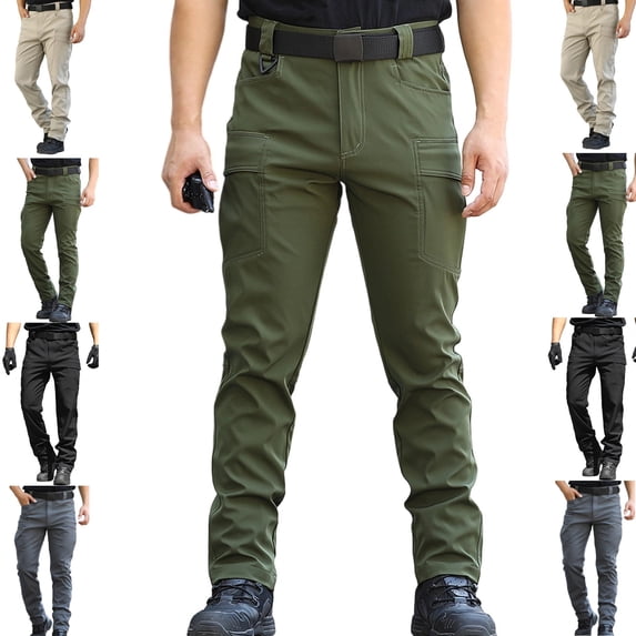 LEKWK Cargo Work Pants Men Slim Fit Stretch Fabric Cargo Pants Lightweight Pants Durable Construction Pants for Work Outdoor and Travel