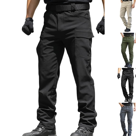 LEKWK Cargo Work Pants Men Slim Fit Stretch Fabric Cargo Pants Lightweight Pants Durable Construction Pants for Work Outdoor and Travel