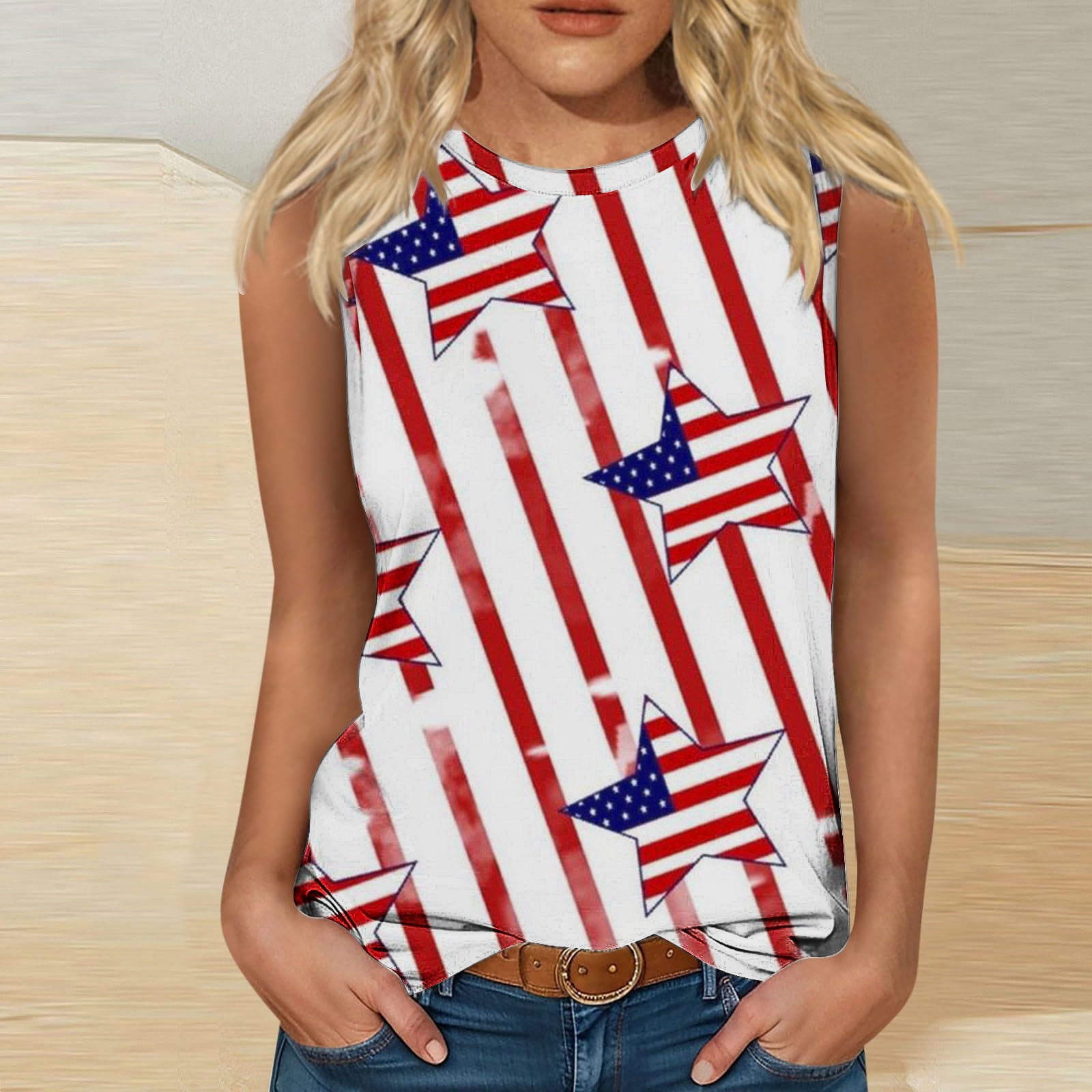 LEKWK Clearance on Sale 4th of July Outfits for Women Blouses for Women