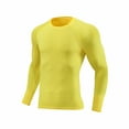 thumbnail image 1 of LEKWK Compression Undershirts for Men Solid Color Tight Fit Workout Shirts Crew Neck Long Sleeve Shirts Quick Dry Breathable Running Gym Athletic Tops, 1 of 5