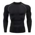 thumbnail image 1 of LEKWK Compression Undershirts for Men Long Sleeve Athletic Shirts Quick Dry Running Shirts Raglan Base Layer Gym Workout Sporty Top, 1 of 4