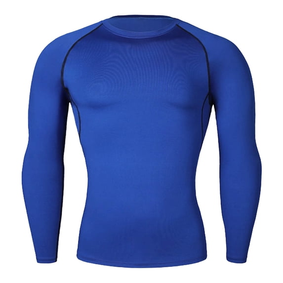 LEKWK Compression Undershirts for Men Long Sleeve Athletic Shirts Quick Dry Running Shirts Raglan Base Layer Gym Workout Sporty Top