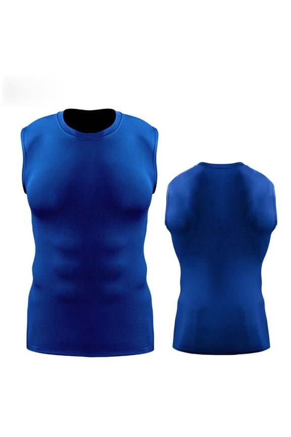 Compression Undershirts for Men Muscle Fit Sleeveless Athletic Shirts Quick Dry Running Shirts Base Layer Gym Workout
