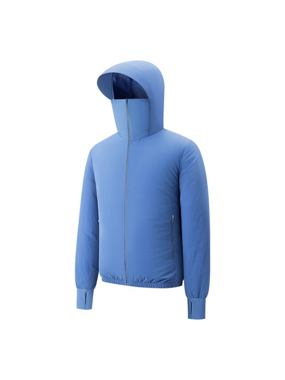 Cooling Jacket for Men Women UPF 50+ Air Conditioner Hoodie with USB Dual Fans 3 Speed Adjustable Full Zip Sun Shirts for Outdoor Workwear No Power