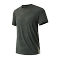 thumbnail image 1 of LEKWK Cooling Shirts for Men Short Sleeve Crew Neck Geometric Texture Athletic Tee Qick Dry Breathable Mesh Shirt Workout Running Tops Army Green XXS, 1 of 5