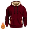 thumbnail image 1 of LEKWK Fleece Lined Sweatshirts for Men Long Sleeve Hooded Drawstring Hoodies Warm Winter Clothes Thermal Cold Weather Sweatshirt Outerwear, 1 of 9