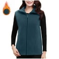 thumbnail image 1 of LEKWK Fleece Vest for Women Zip up Sleeveless Jackets with Pockets Loose Casual Warm Winter Clothes Outerwear, 1 of 6