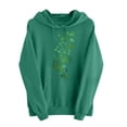 thumbnail image 1 of LEKWK Funny St Patricks Day Shirt Women Leopard Print Shamrock Hoodie Long Sleeve Trendy Tops Animal Print Stwear, 1 of 5