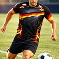 thumbnail image 1 of LEKWK Germany Soccer Jersey Men Short Sleeve Breathable National T-Shirt Quick-Dry Loose Fit Athletic Shirts Fashion Football Fan Soccer Jersey, 1 of 7