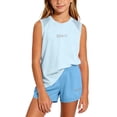 thumbnail image 1 of LEKWK Girls Summer Workout Set Kid Breathable Quick Dry Mesh Tracksuit Sleeveless Crewneck Tank Tops and Running Shorts Athletic Casual Gym Playwear, 1 of 9