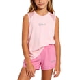 thumbnail image 1 of LEKWK Girls Summer Workout Set Kid Breathable Quick Dry Mesh Tracksuit Sleeveless Crewneck Tank Tops and Running Shorts Athletic Casual Gym Playwear, 1 of 9