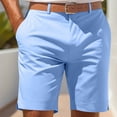 thumbnail image 1 of LEKWK Golf Shorts Men Lightweight Straight Leg Shorts Adjustable Belt Sports Short Breathable Golfing Wear with Pockets Gym Office Vacation Bottoms, 1 of 5
