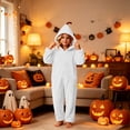 thumbnail image 1 of LEKWK Halloween Onesie Kids Hooded Funny Costume Cosplay Pajamas Cozy Warm Flannel Sleepwear Animal Onesie Fleece Jumpsuit Loungewear, 1 of 7