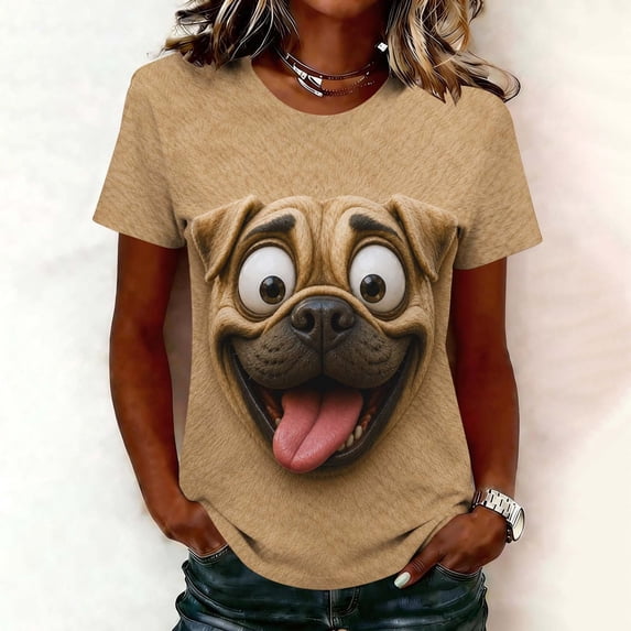 LEKWK Halloween Shirts for Women Animal Print Short Sleeve Casual Funny Shirts Crewneck Relaxed Fit Lightweight Cute Graphic T-Shirts