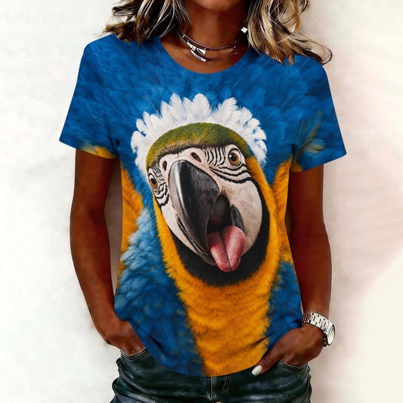 LEKWK Halloween Shirts for Women Animal Print Short Sleeve Casual Funny Shirts Crewneck Relaxed Fit Lightweight Cute Graphic T-Shirts