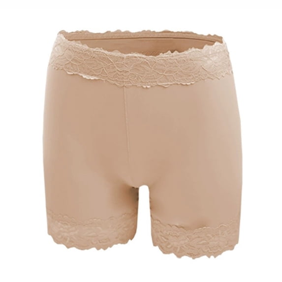LEKWK High Waisted Shapewear for Women Lace Trim Seamless Soft Stretch Slip Shorts Tummy Control Slim Butt Lifting Underwear Safety Shorts Under Skirt Dress