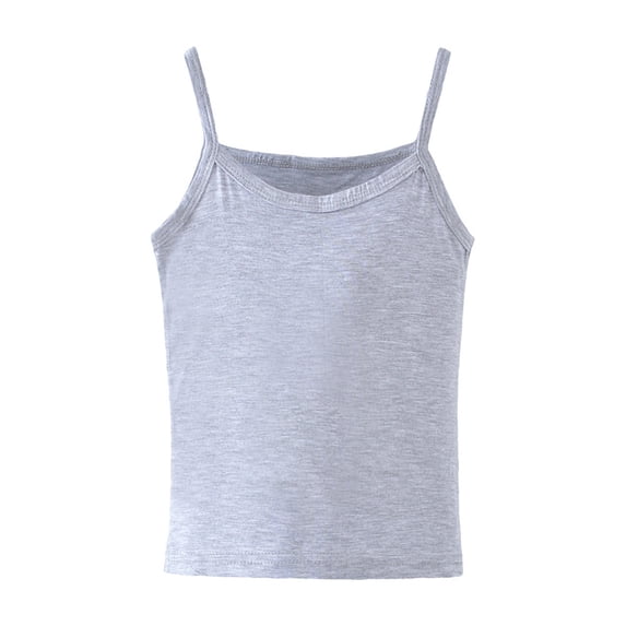 LEKWK Kid Girls Camisoles Sleeveless Crewneck Casual Tank Tops Lightweight Loose Stretchy Athletic Undershirt Summer Fashion Dance Going Out Tops