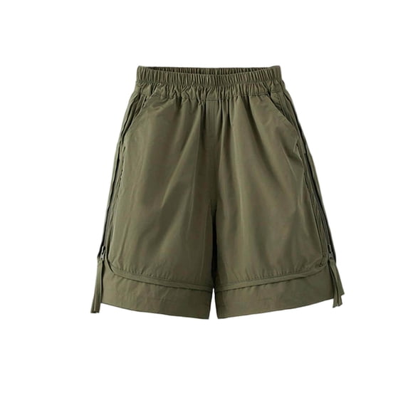 LEKWK Kids Athletic Shorts with Zipper Pockets Quick Dry Loose Fit Basketball Bottoms Active Workout Gym Short Pants for Big Boys