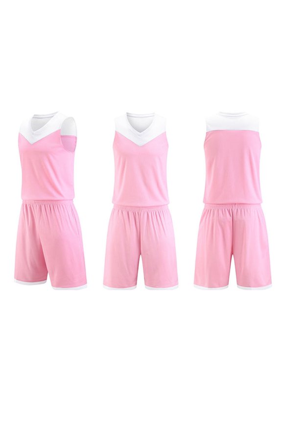 Kids Boys 2 Piece Basketball Jersey Set Youth Soccer Scrimmage Sleeveless Vest and Shorts Teen School Training Team Uniform Summer Gym Activewear 3-15Y