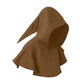 thumbnail image 1 of LEKWK Medieval Hooded Cowl Cape Short Gothic Wizard Cloak Accessories Set Classic Halloween Cosplay Costume Themed Party Festival Dress Up, 1 of 5