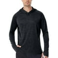 thumbnail image 1 of LEKWK Men's Sweatshirts and Hoodies Athletic Fit Crossover Neck Lightweight Hoodie Breathable Long Sleeve Running Shirts Soft Heathered Gym Training Workout, 1 of 7