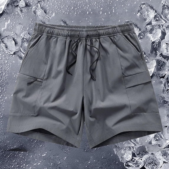 LEKWK Mens Athletic Shorts Quick-Dry Performance Fabric Elastic Drawstring Pockets Gym Shorts Lightweight Breathable Workout Gear Training Outfits