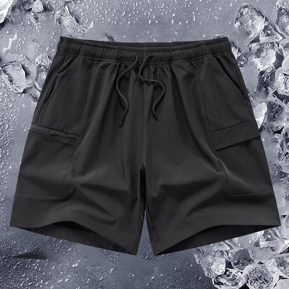 LEKWK Mens Athletic Shorts Quick-Dry Performance Fabric Elastic Drawstring Pockets Gym Shorts Lightweight Breathable Workout Gear Training Outfits